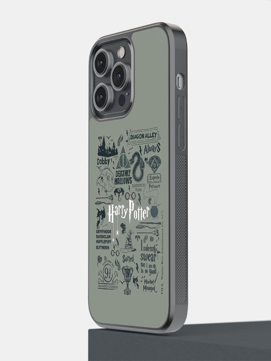 

macmerise Harry Potter Printed iPhone 14 Pro Phone Bumper Case, Grey