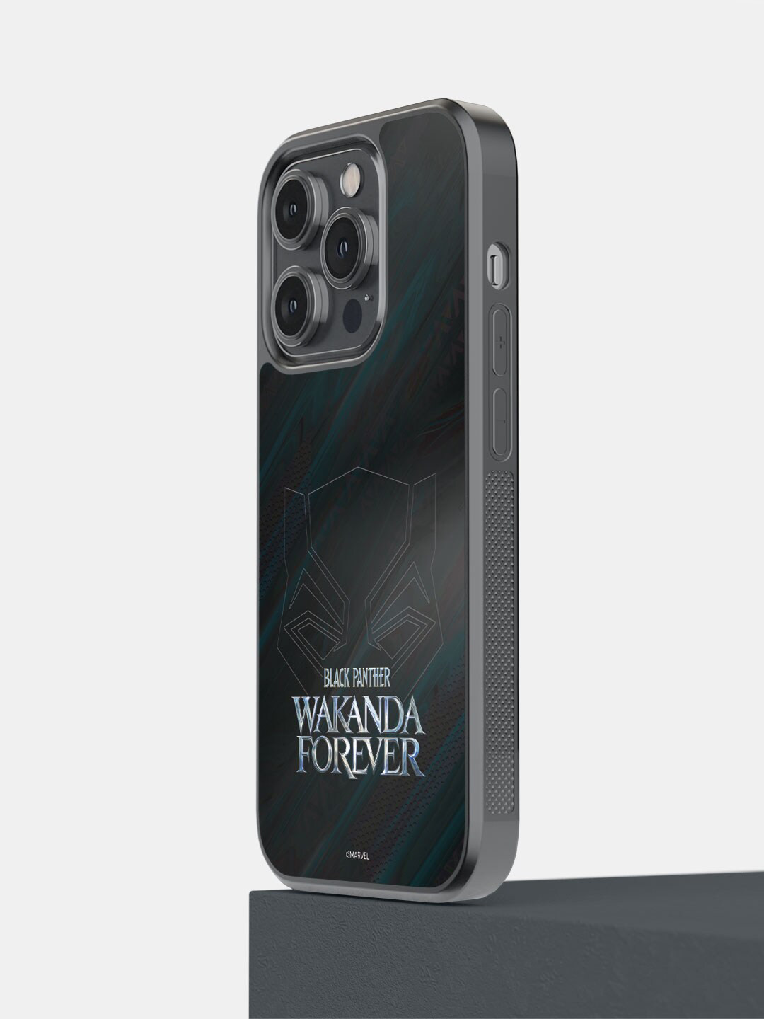 

macmerise Wakanda Forever Logo Printed iPhone 14 Plus Bumper Phone Back Case, Black