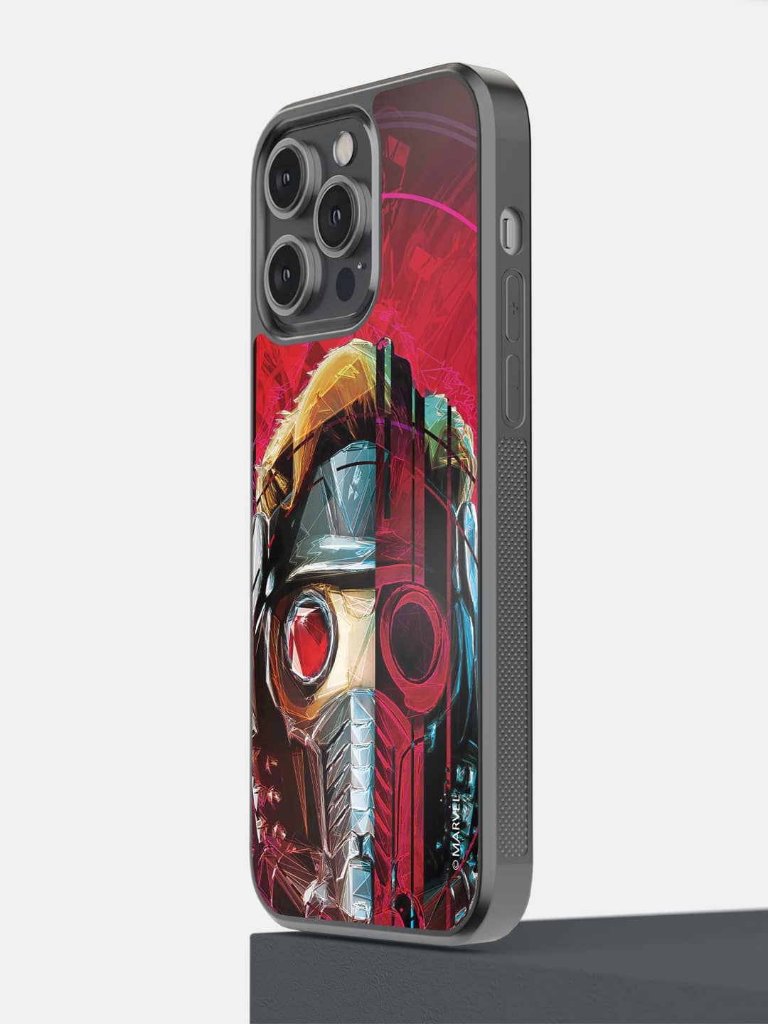 

macmerise Grunge Suit StarLord iPhone 14 Pro Max Bumper Case Cover, Red
