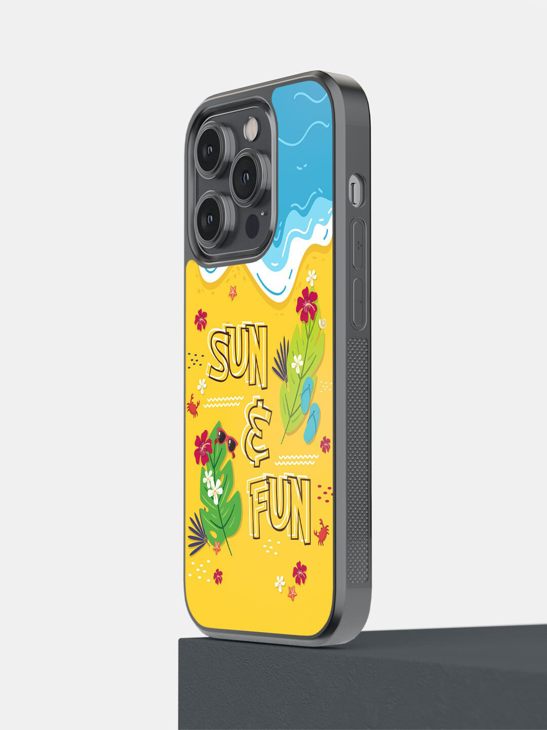 

macmerise Sun and Fun iPhone 14 Pro Bumper Case Cover, Yellow