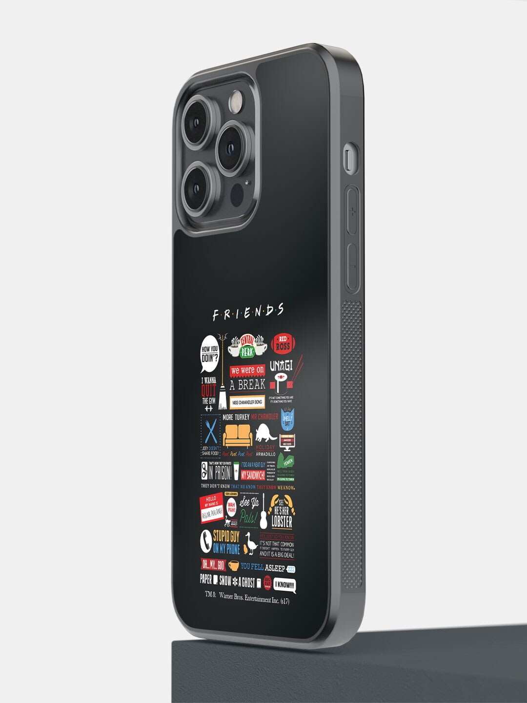 

macmerise Friends Infographic iPhone 14 Pro Max Bumper Case Cover, Black