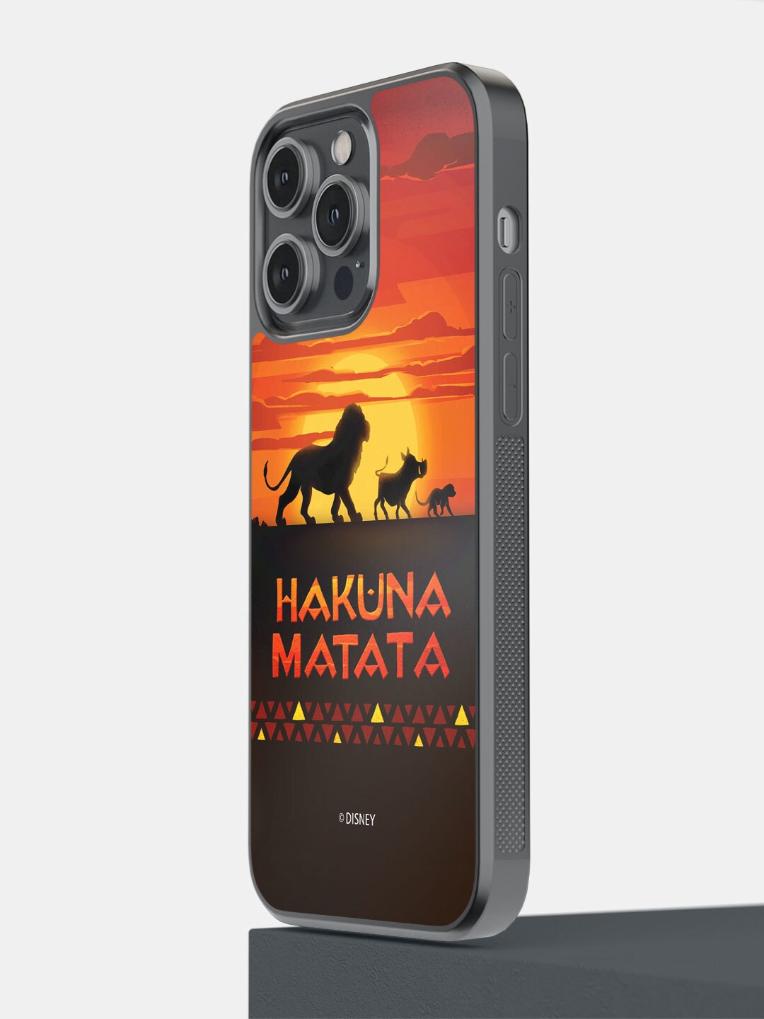 

macmerise Hakuna Matata Printed iPhone 14 Pro Max Phone Bumper Case Cover, Orange