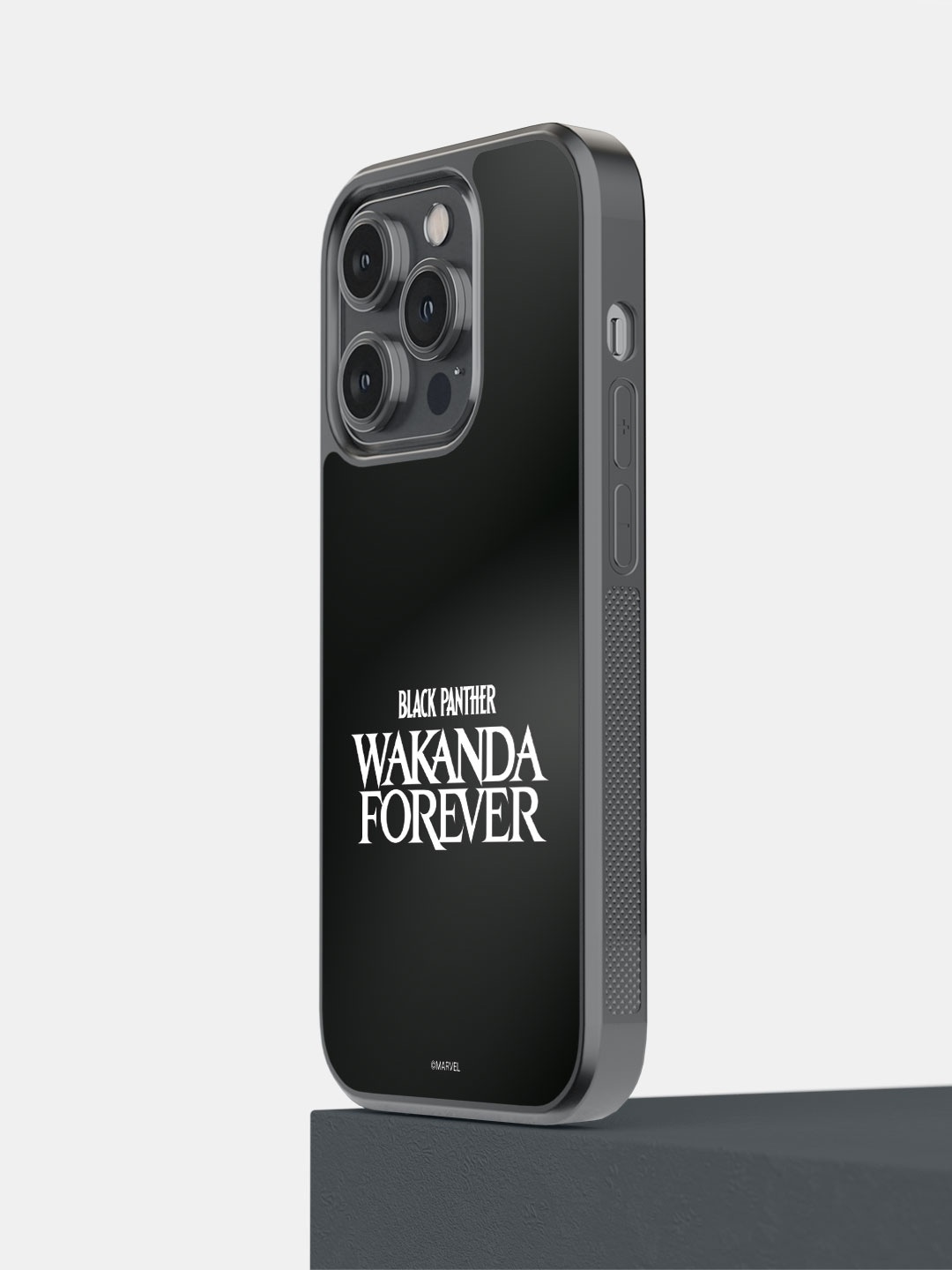 

macmerise Wakanda Forever Logo Printed iPhone 14 Pro Bumper Phone Back Case, Black