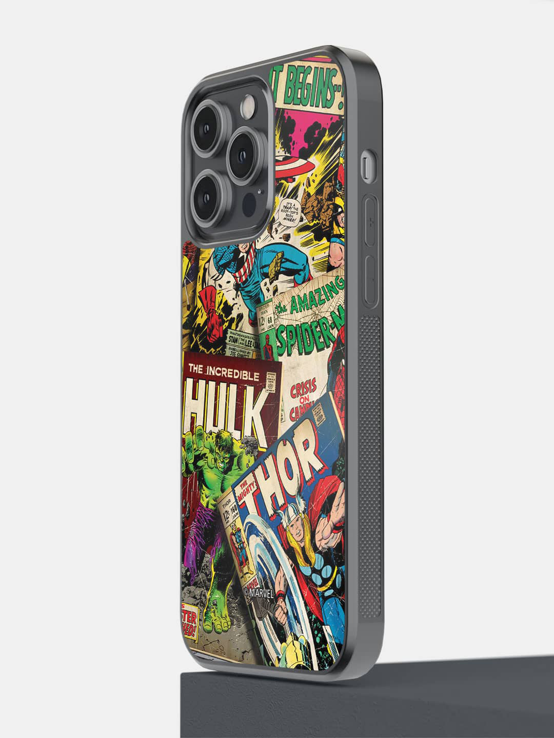 

macmerise Marvel Comics Collection iPhone 14 Pro Max Bumper Case Cover, Beige