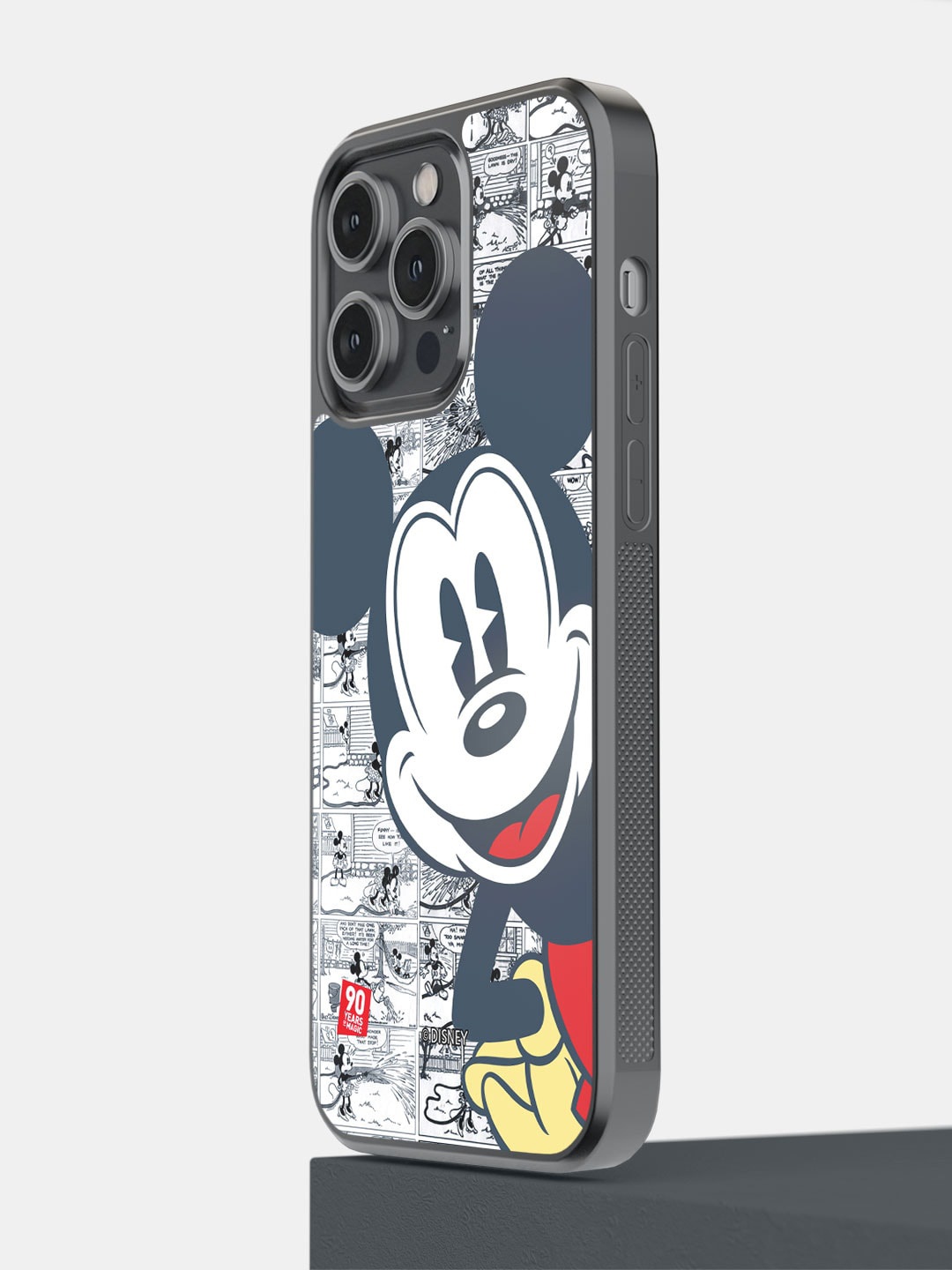 

macmerise Mickey Mouse Printed iPhone 14 Plus Bumper Phone Back Case, Black