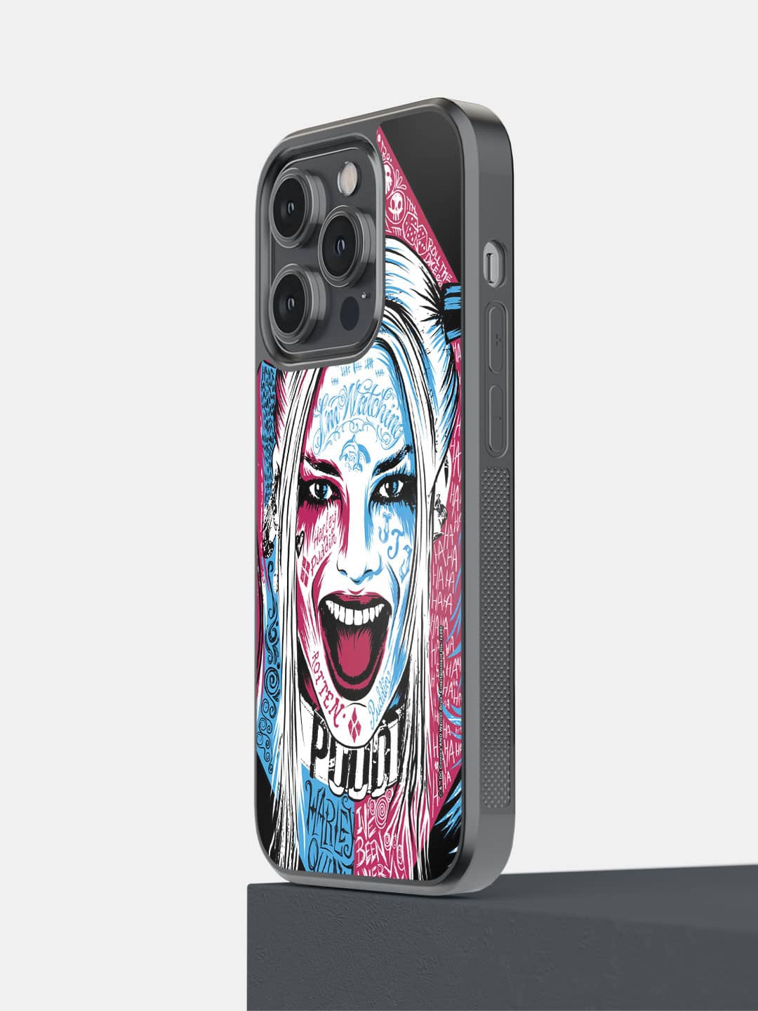

macmerise Wicked Harley Quinn IPhone 14 Pro Bumper Case Cover, Black