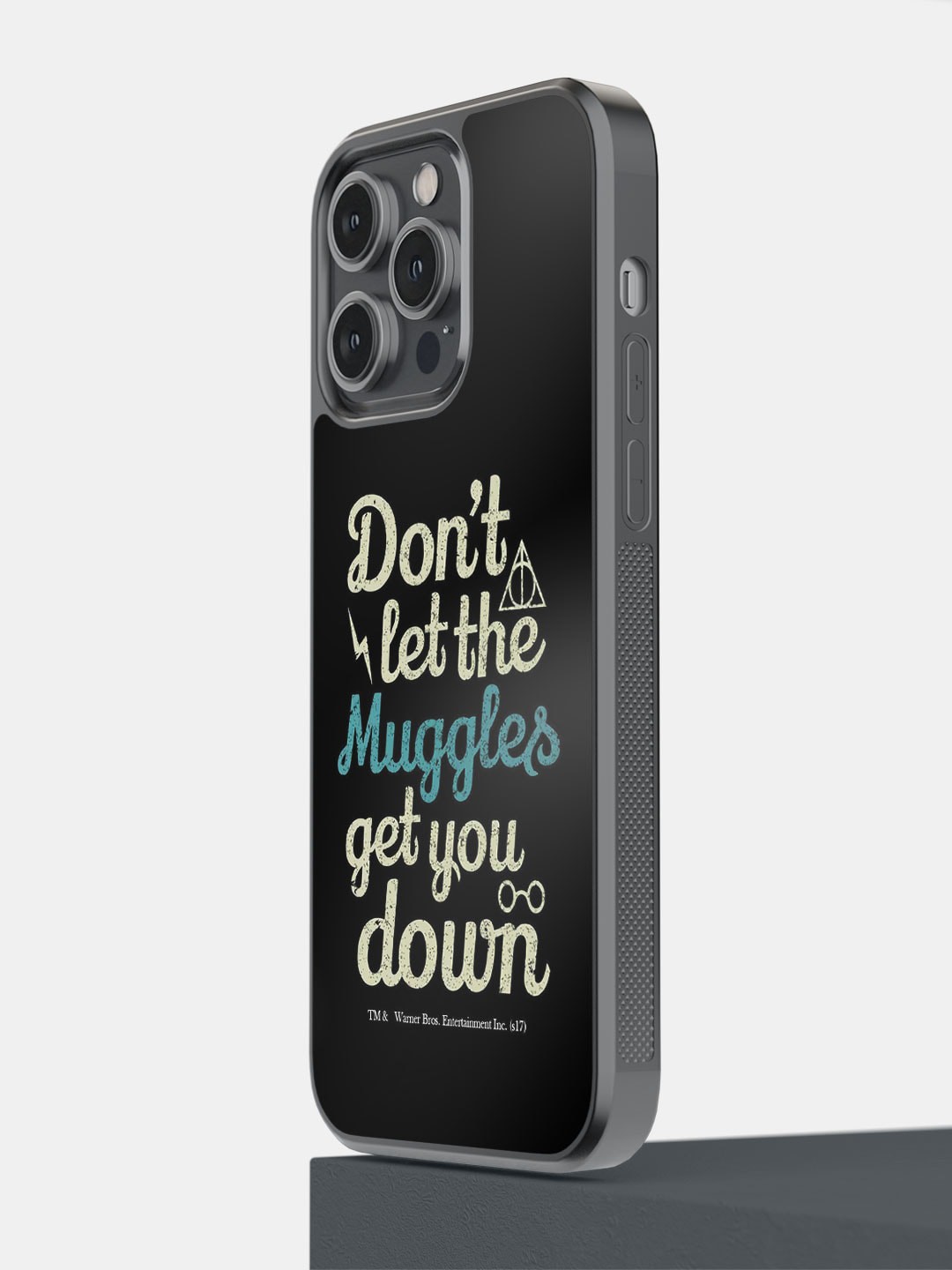 

macmerise Typography Printed iPhone 14 Pro Max Bumper Case Cover, Black