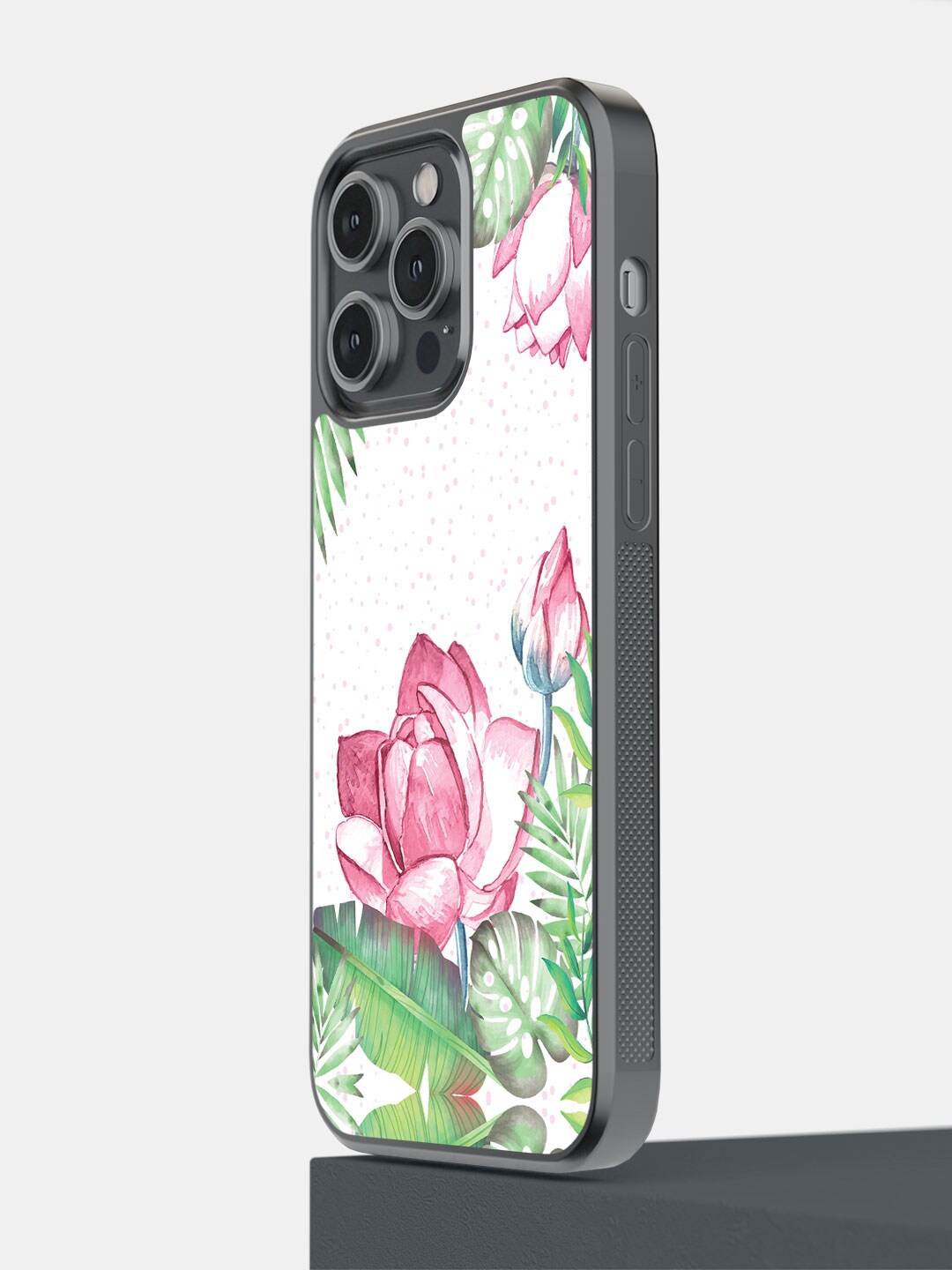 

macmerise Laotian Lotus Printed IPhone 14 Pro Max Bumper Case Cover, White