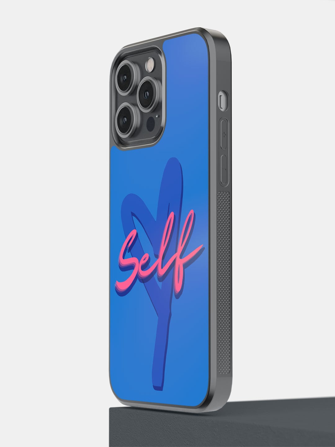 

macmerise Typography Printed iPhone 14 Pro Max Bumper Phone Back Case, Blue
