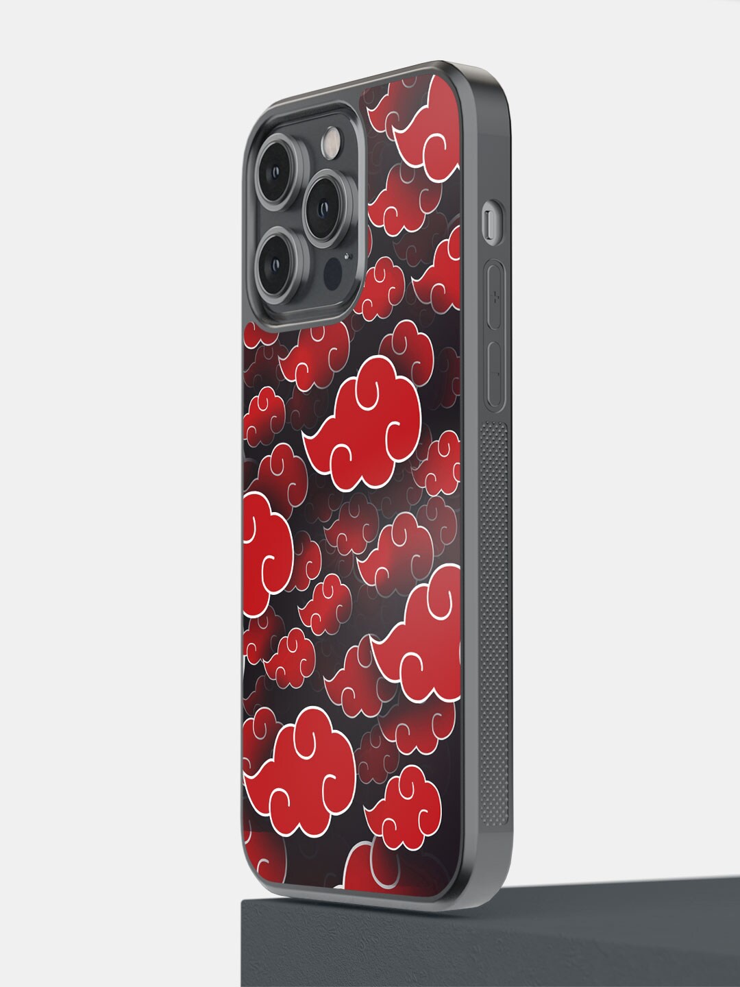 

macmerise Printed Akatsuki Clouds iPhone 14 Pro Max Phone Bumper Case, Red