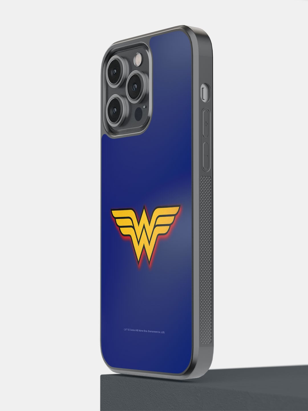 

macmerise Logo Wonder Woman Printed iPhone 14 Pro Max Bumper Case Cover, Blue