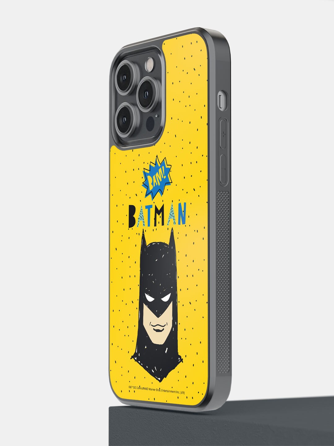 

macmerise Batman Printed IPhone 14 Pro Max Bumper Case Cover, Yellow