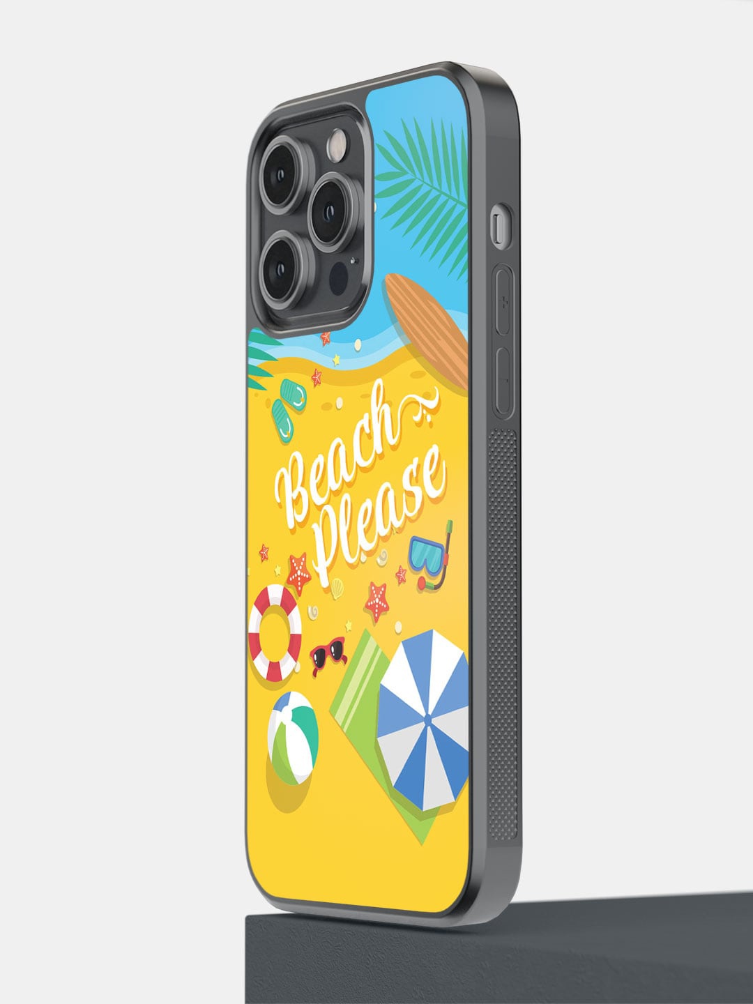 

macmerise Printed Beach Please iPhone 14 Pro Max Phone Bumper Case, Yellow