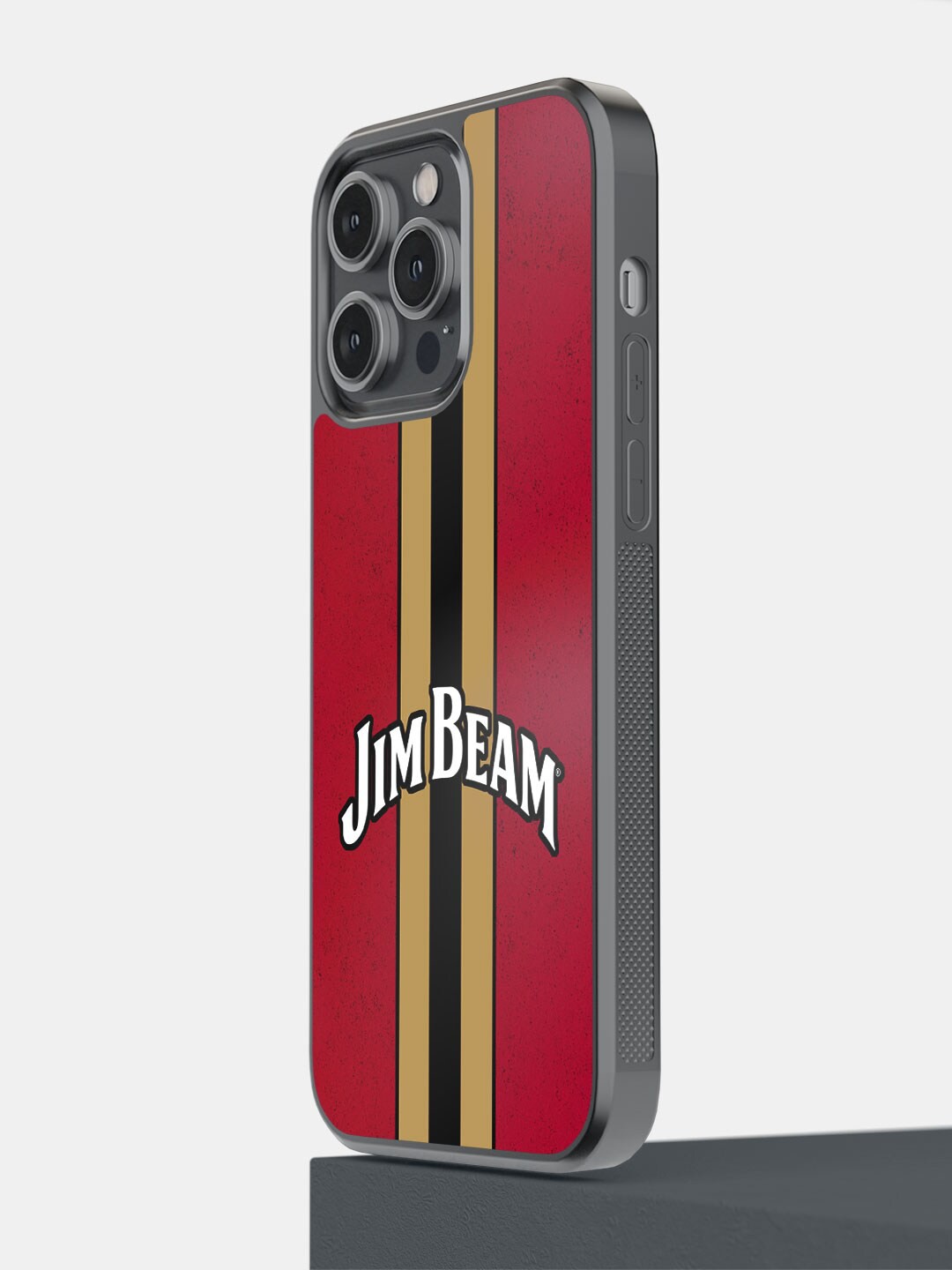 

macmerise Jim Beam Raspberry Typography iPhone 14 Pro Max Bumper Case Cover, Red