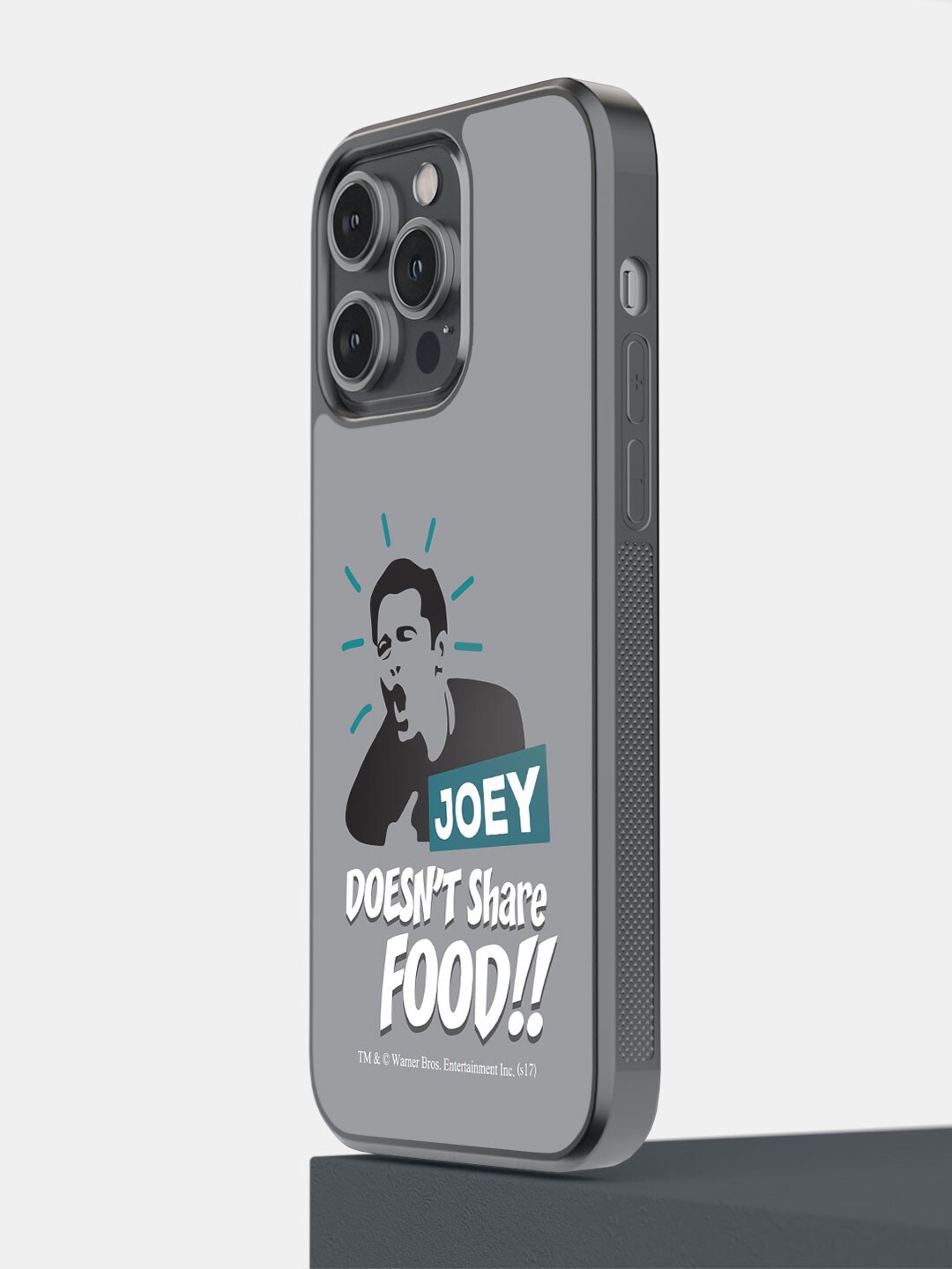 

macmerise Joey Doesnt Share Food Printed iPhone 14 Pro Max Phone Bumper Case, Grey