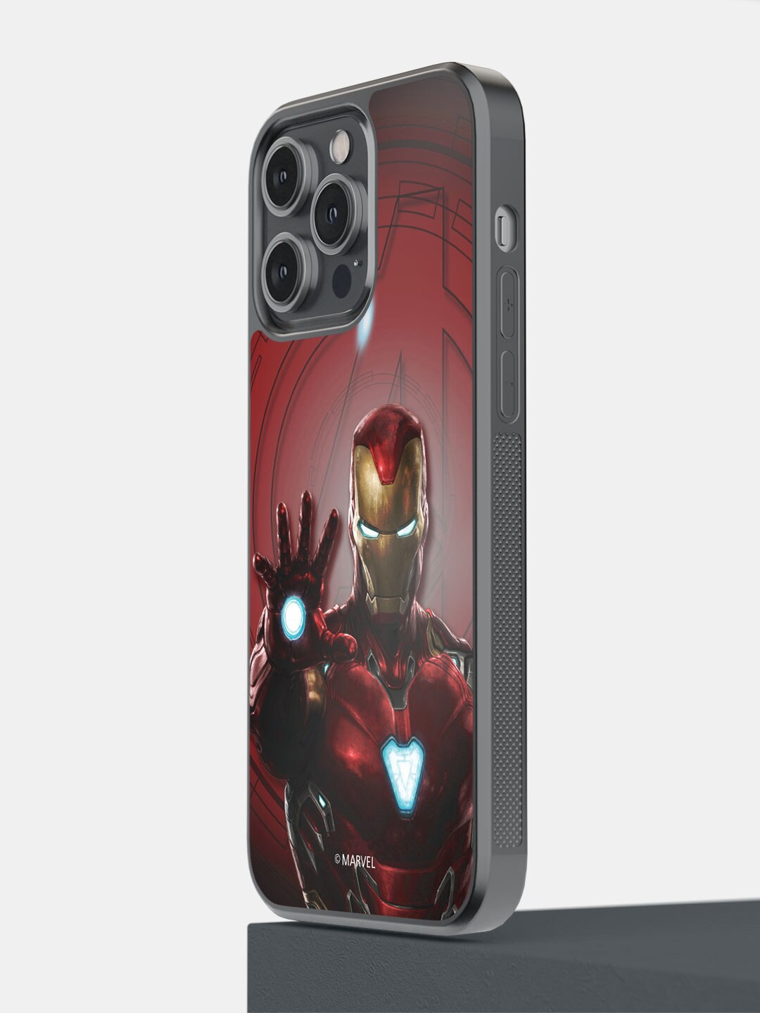 

macmerise Iron Man Mark L Armour Printed iPhone 14 Pro Max Bumper Case Cover, Red