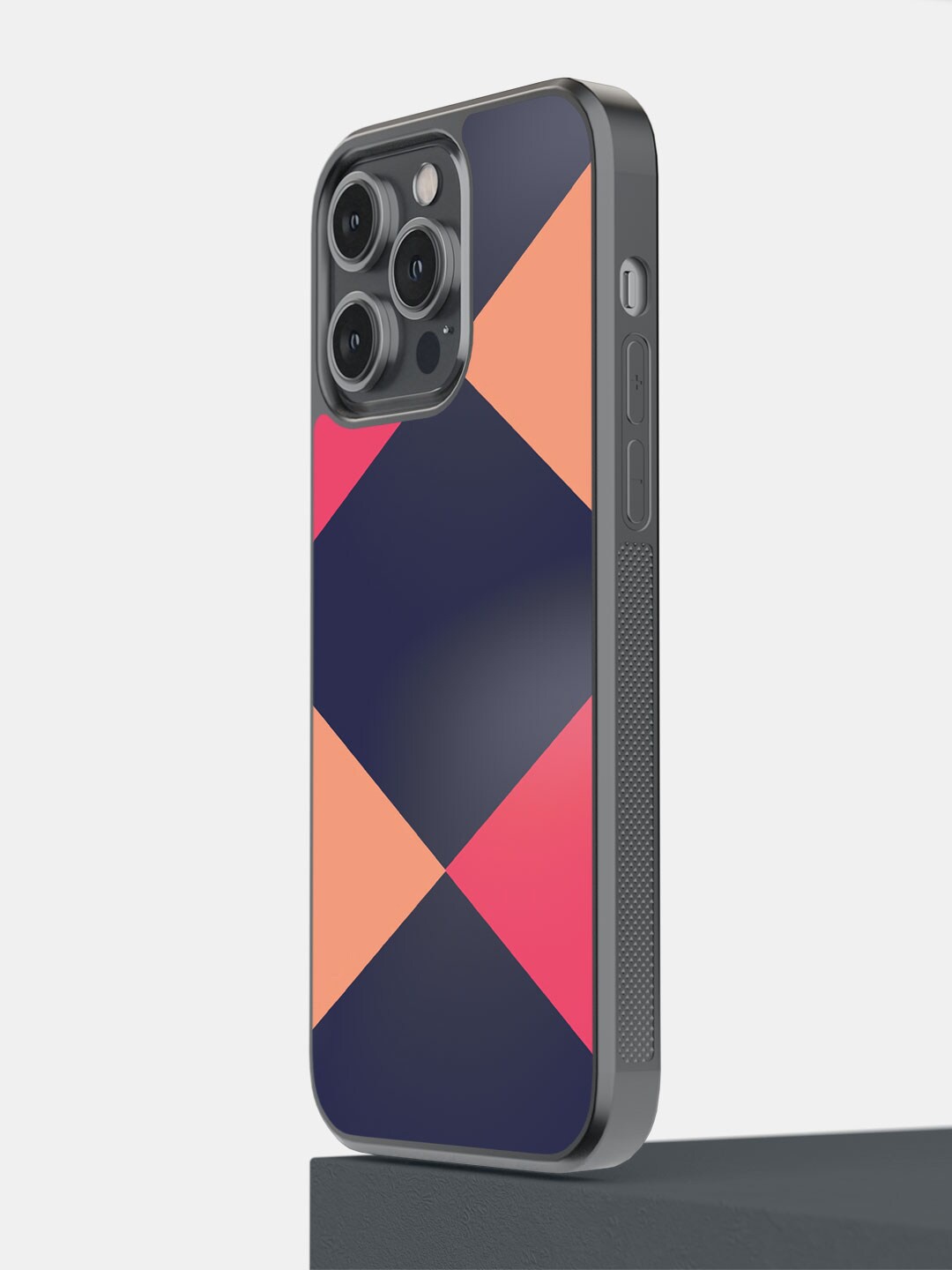

macmerise Criss Cross Pink iPhone 14 Pro Max Bumper Case Cover, Blue