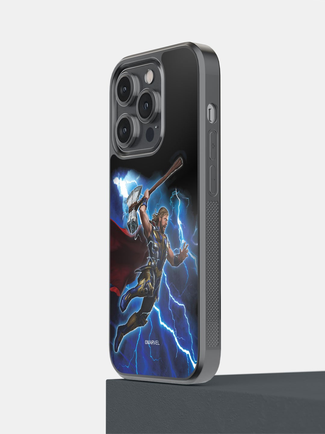 

macmerise Worthy Thor Attack Printed iPhone 14 Pro Bumper Case Cover, Blue