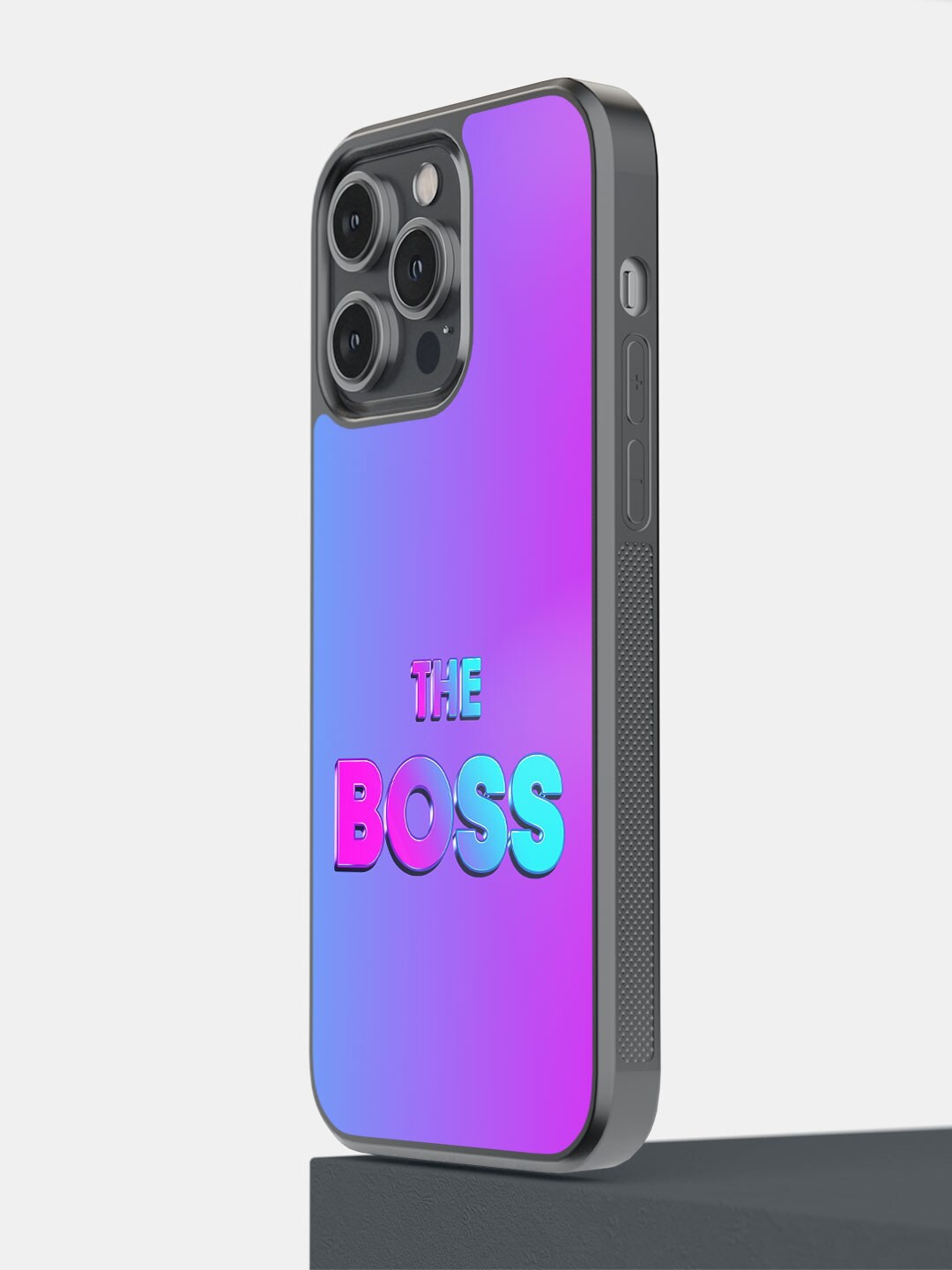 

macmerise I Am The Boss Printed iPhone 14 Pro Max Matte Finish Phone Bumper Case, Purple