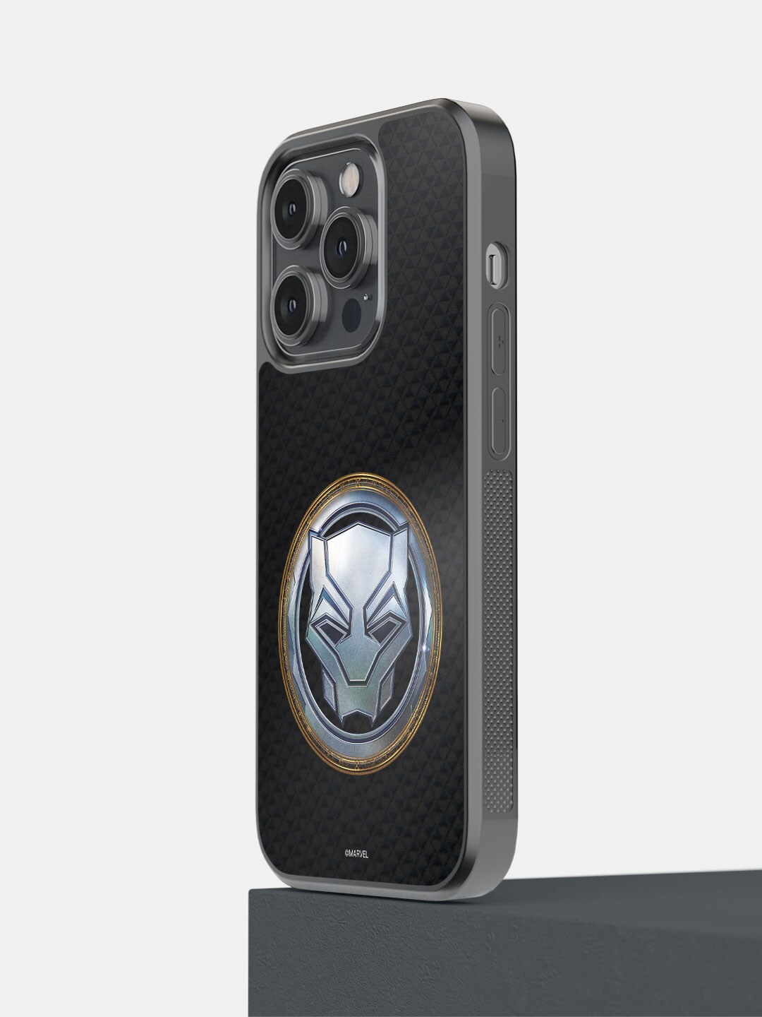 

macmerise Wakanda Forever Vibranium Printed iPhone 14 Pro Bumper Case Cover, Black