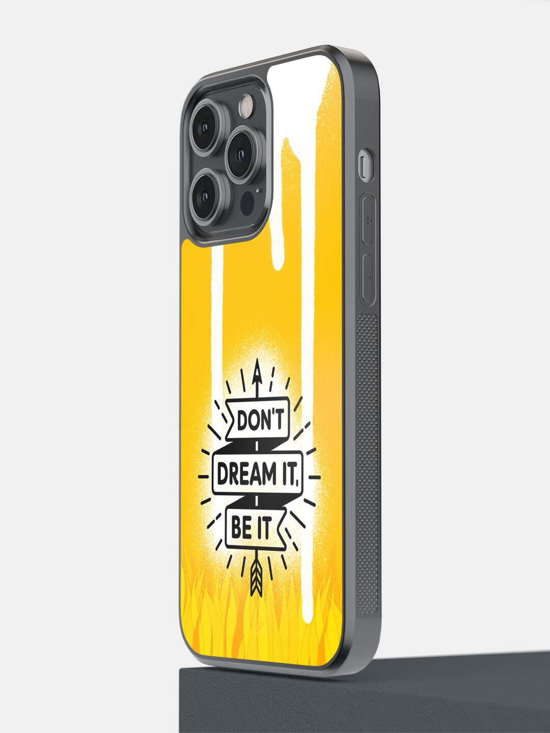 

macmerise Dont Dream it Be it iPhone 14 Pro Max Bumper Case, Yellow