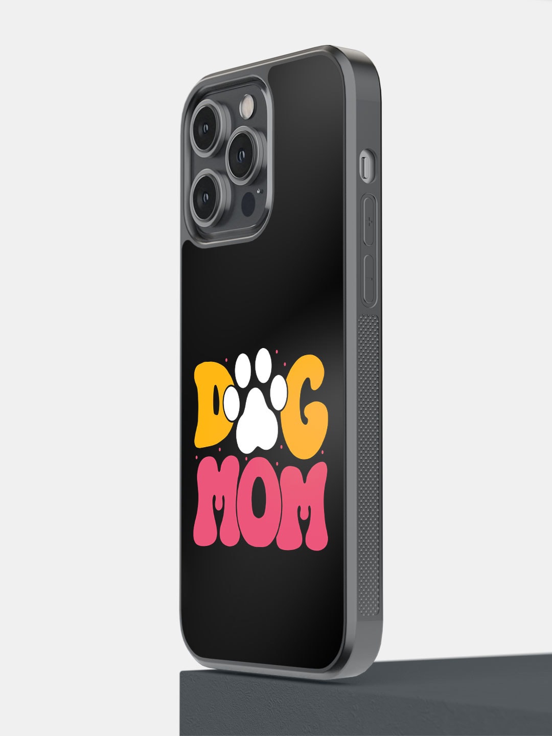 

macmerise Dog Mom Printed iPhone 14 Pro Max Bumper Case Cover, Black