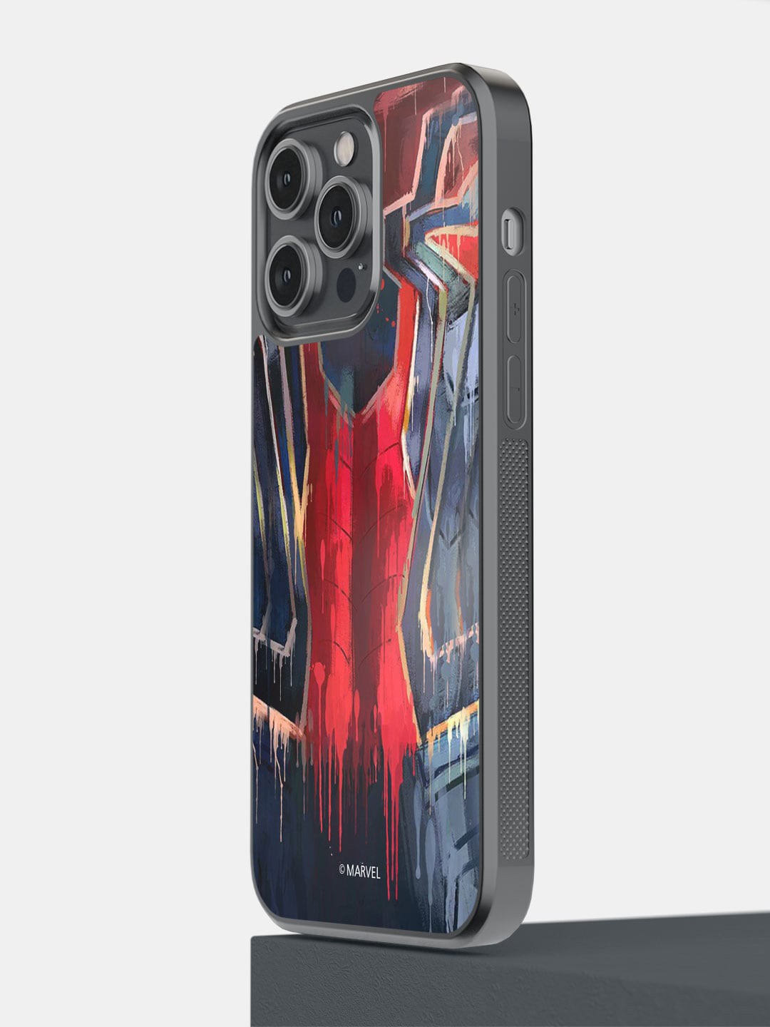 

macmerise Grunge Suit Spidey iPhone 14 Pro Max Bumper Case Cover, Red