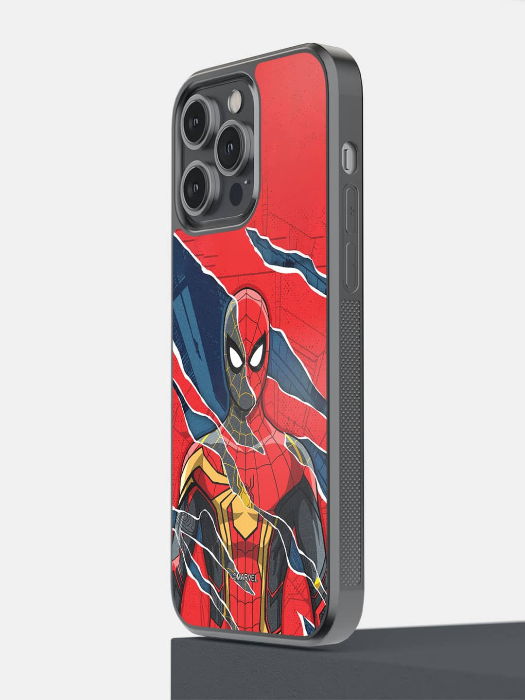 

macmerise All 3 Spidey iPhone 14 Pro Max Bumper Case Cover, Red