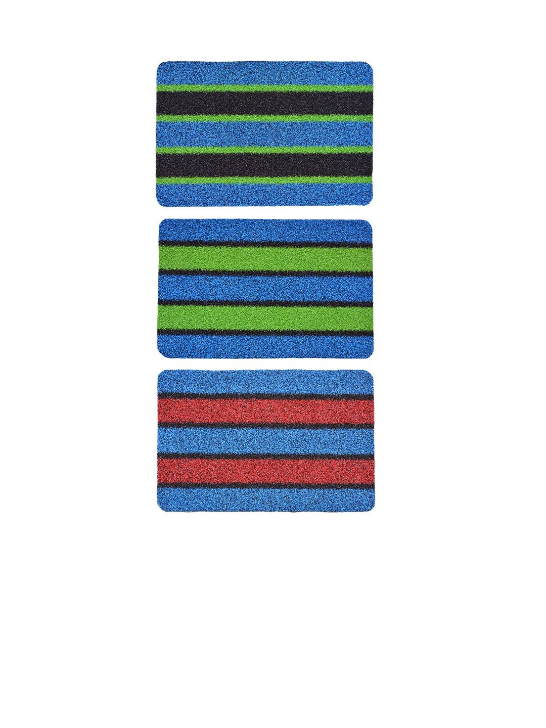 

Athom Living Red, Black and Green 3 Pieces Self-Designed Anti-Slip Doormat