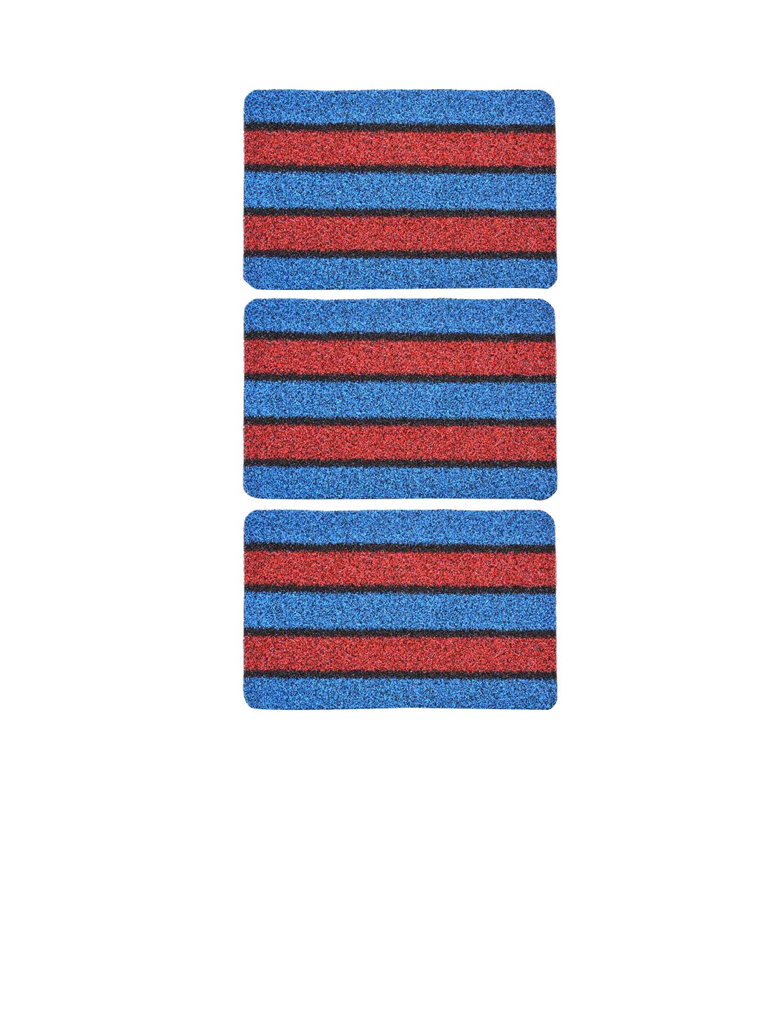 

Athom Living Blue & Red 3-Pieces Striped Anti Slip Doormats