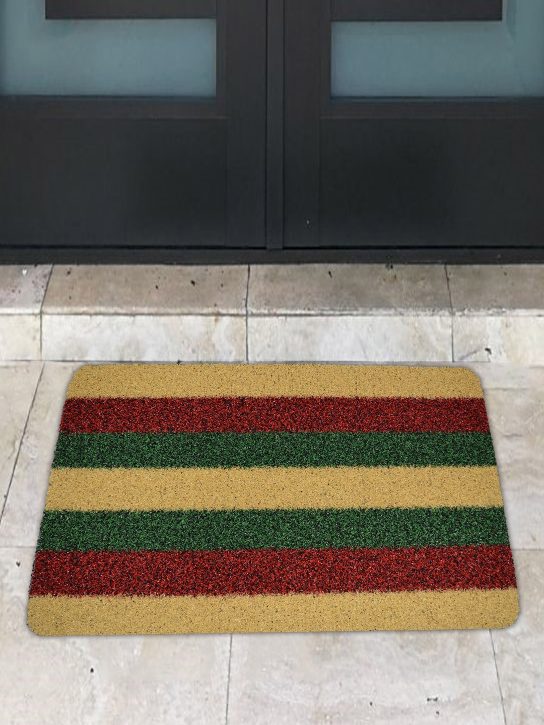 

Athom Living Yellow & Red Striped Anti Slip Doormat