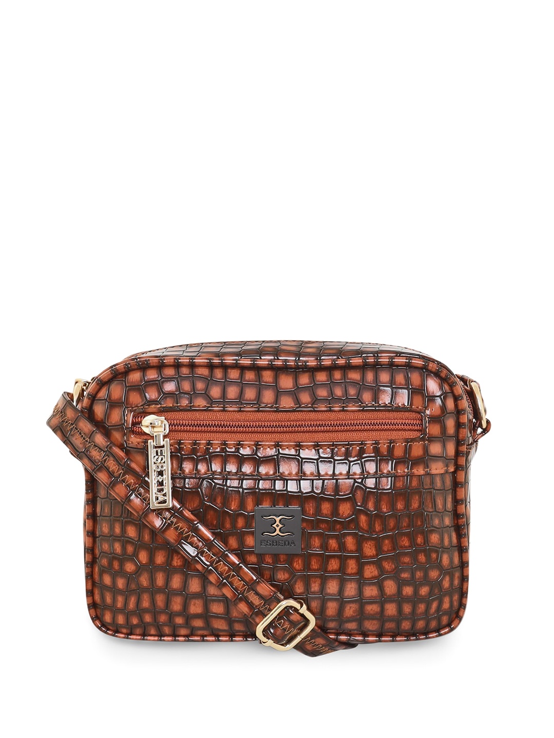 

ESBEDA Animal Textured Structured Sling Bag, Rust
