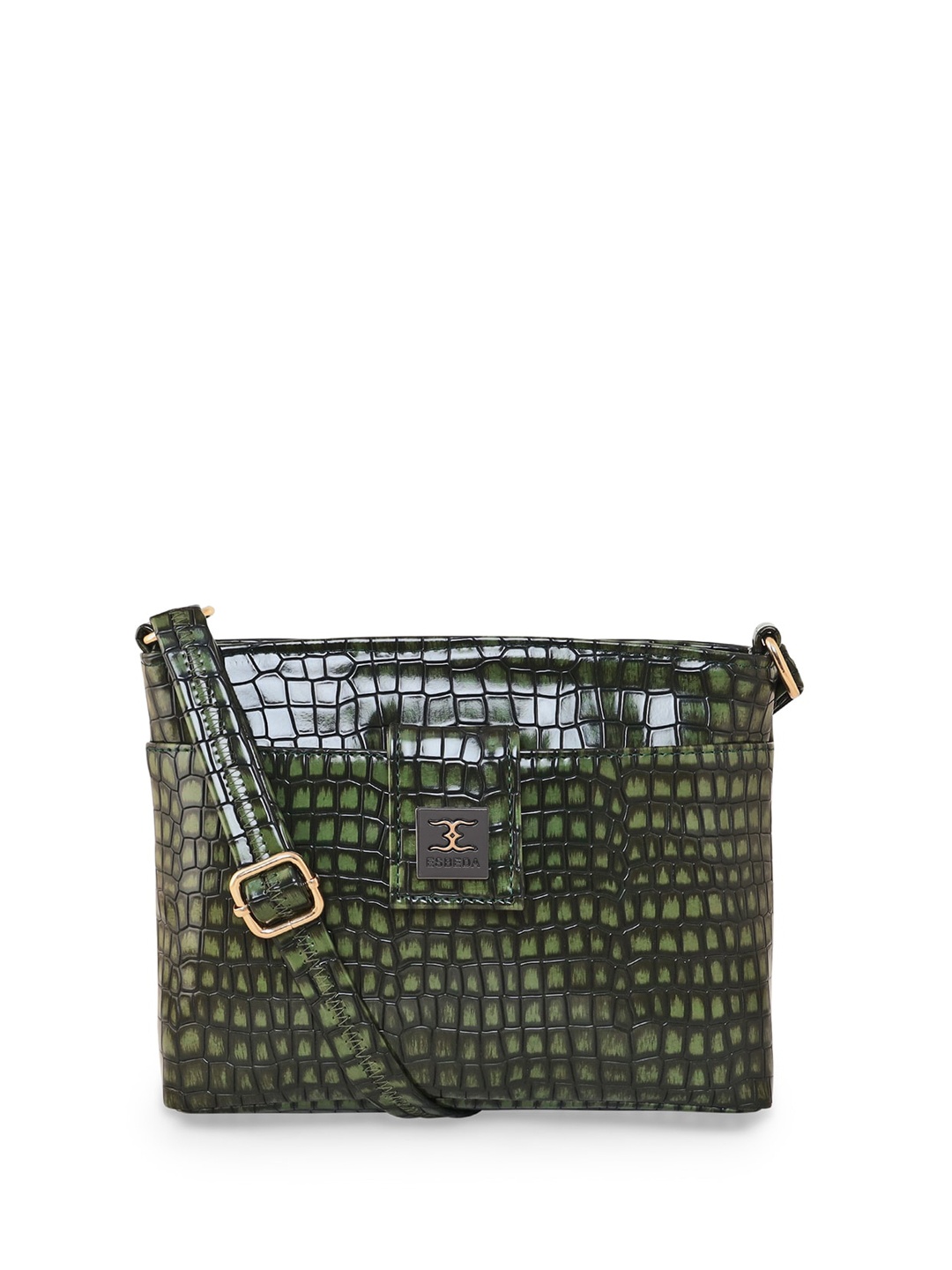 

ESBEDA Animal Textured Structured Sling Bag, Green
