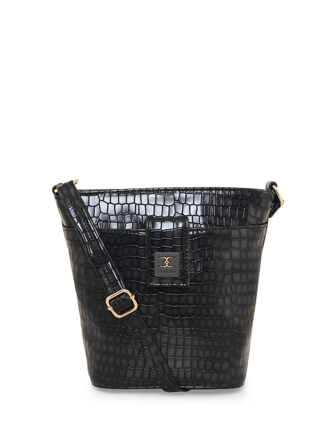 

ESBEDA Animal Textured Structured Sling Bag, Black