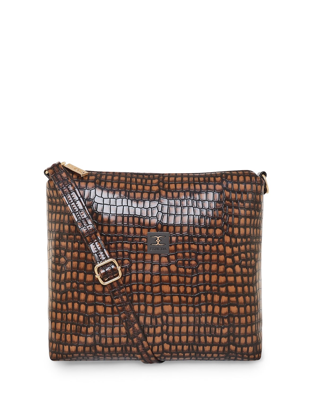 

ESBEDA Animal Textured Structured Sling Bag, Brown