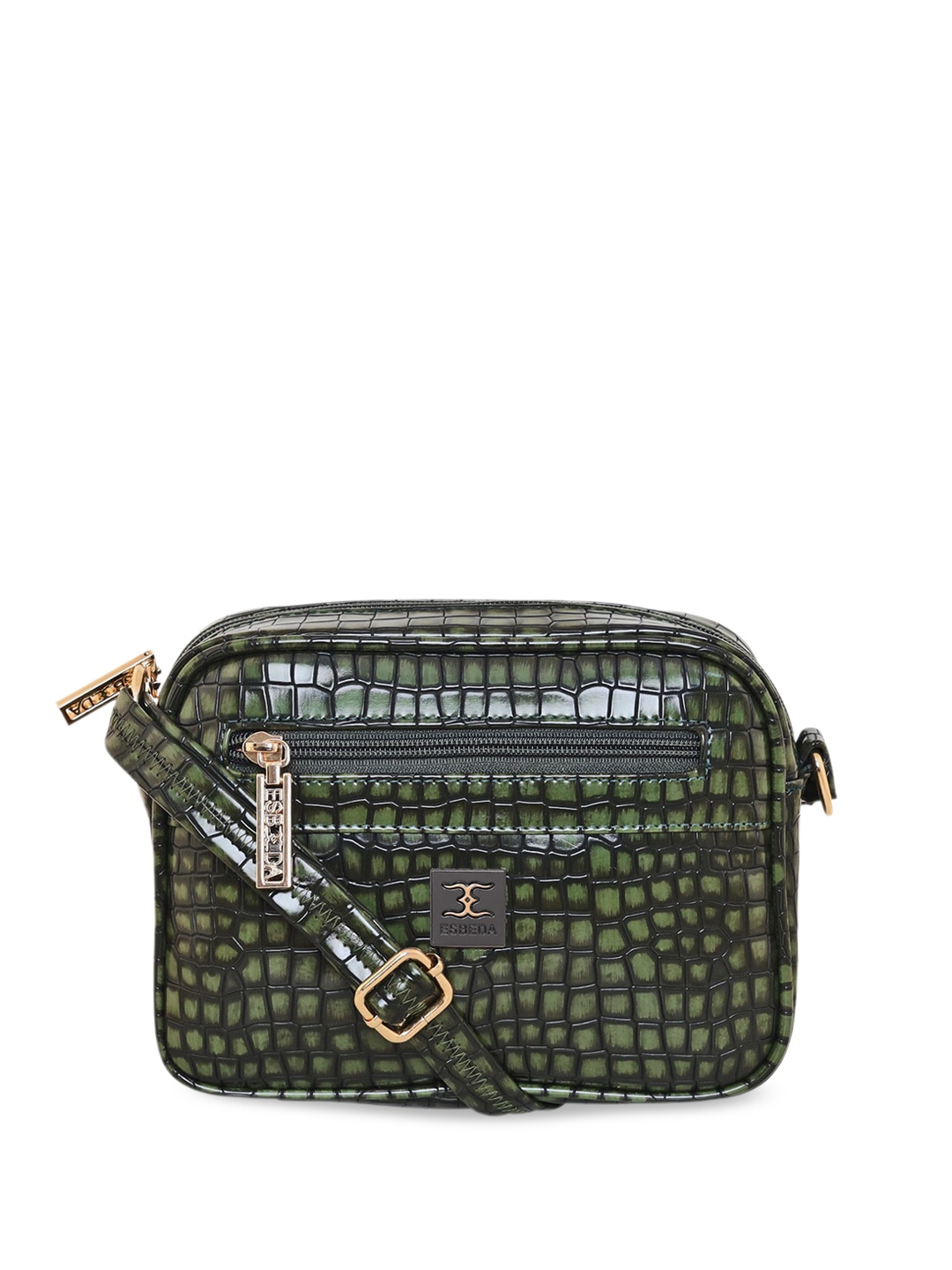 

ESBEDA Animal Textured Structured Sling Bag, Green