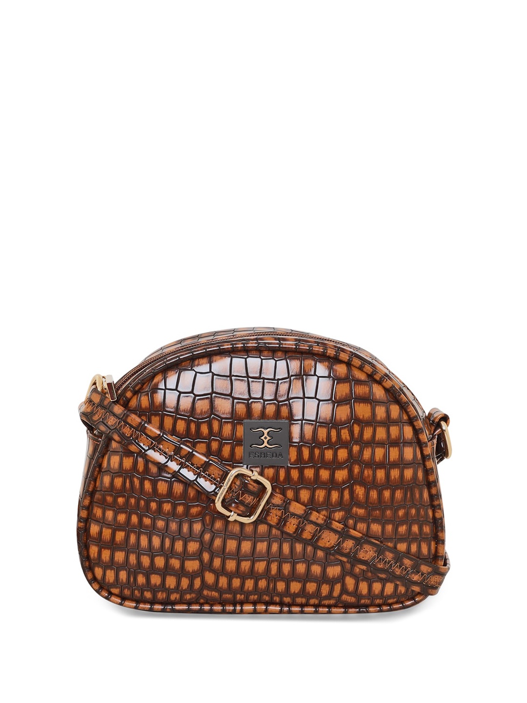 

ESBEDA Animal Textured Structured Sling Bag, Tan