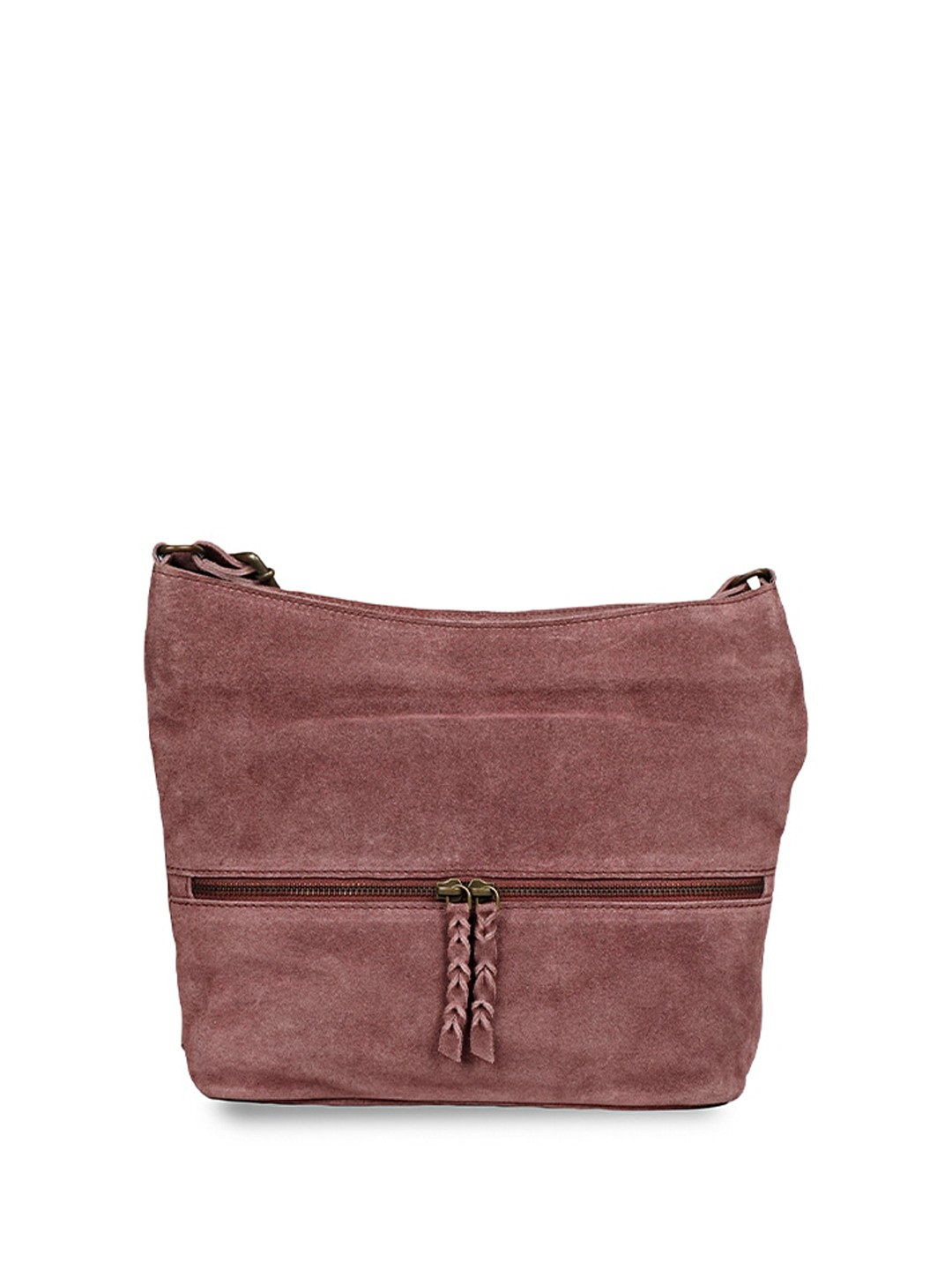 

Favore Suede Structured Sling Bag, Coffee brown