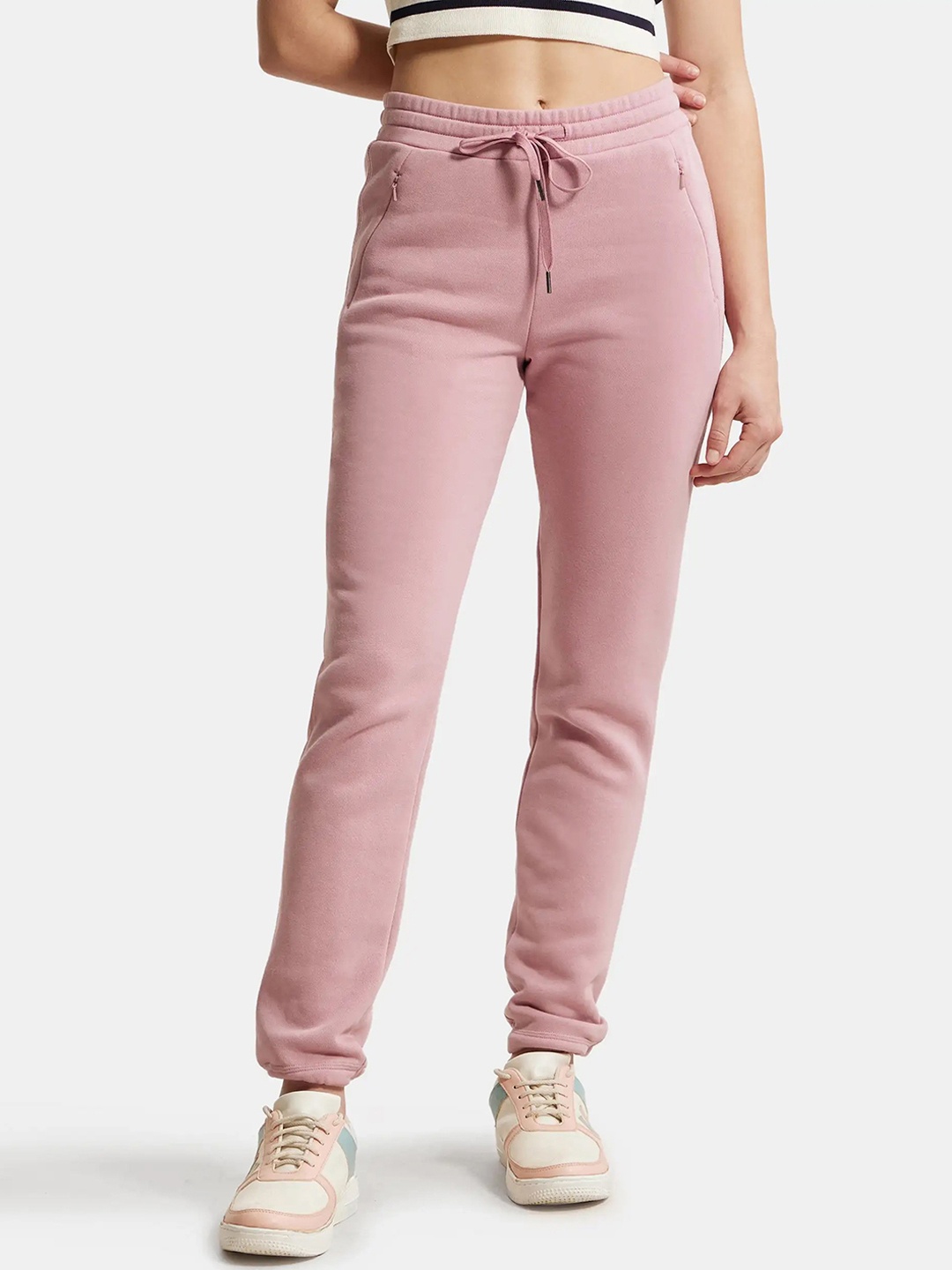 

Jockey Super Combed Cotton Rich Fleece Relaxed Fit Trackpant-U110, Pink