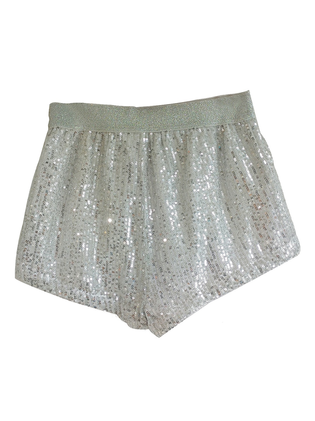 

One Friday Girls Embellished Mid Rise Shorts, White