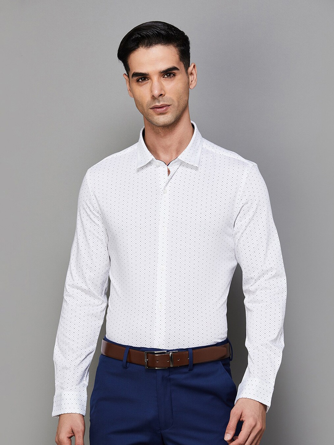 

CODE by Lifestyle Printed Classic Formal Shirt, White