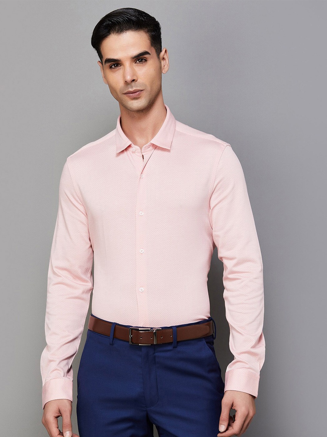 

CODE by Lifestyle Printed Classic Formal Shirt, Pink