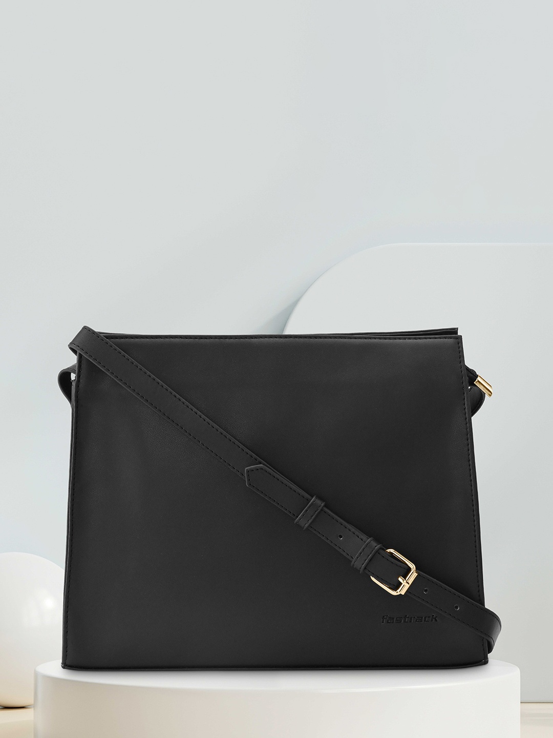 

Fastrack Structured Sling Bag, Black