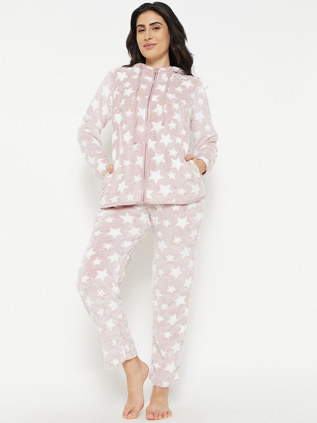 

MADAME M SECRET Conversational Printed Night suit, Brown