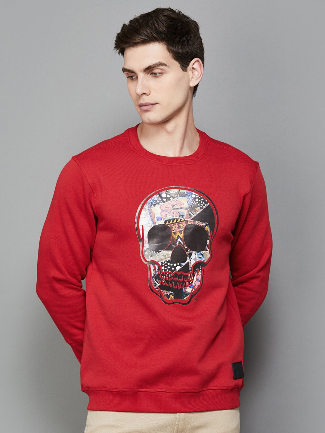 

Forca by Lifestyle Graphic Printed Cotton Sweatshirt, Red