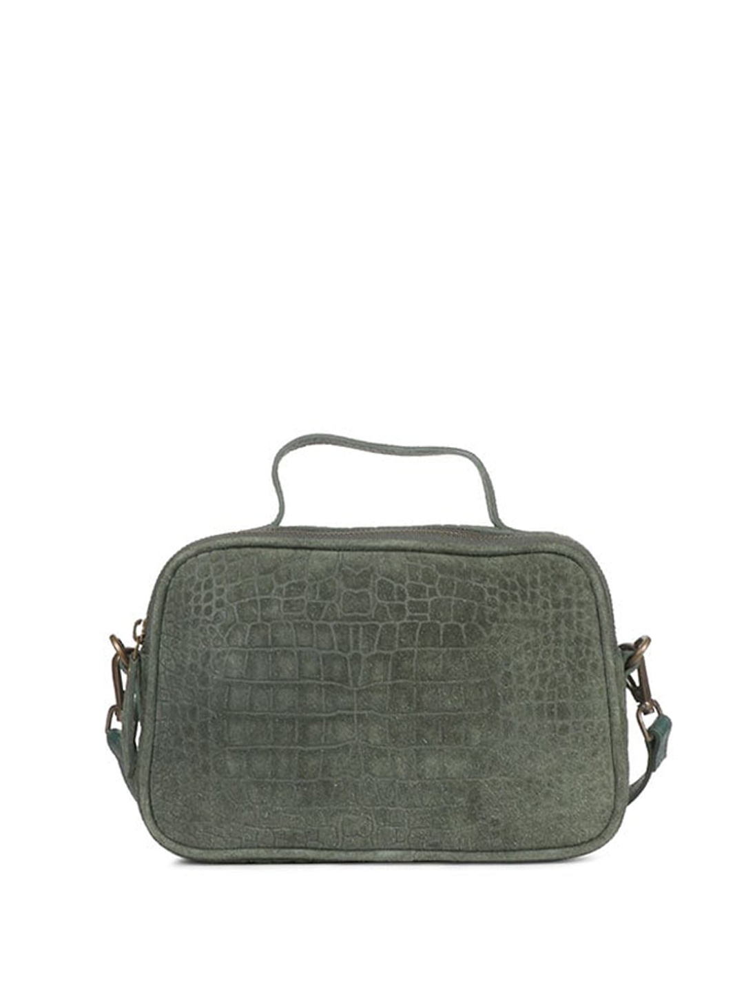 

Saint G Textured Structured Zip Detail Sling Bag, Olive