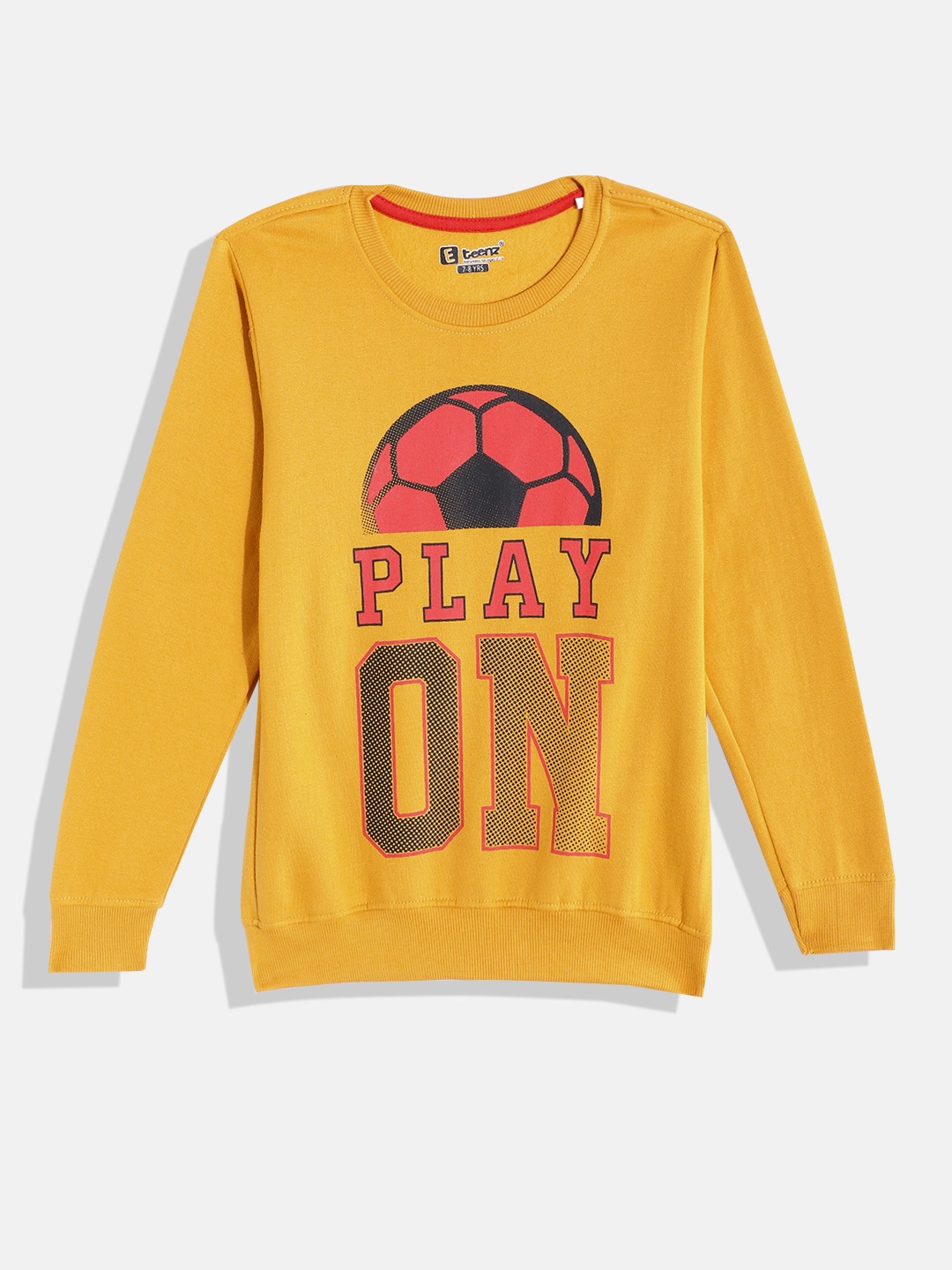 

Eteenz Boys Graphic Printed Premium Cotton Sweatshirt, Mustard