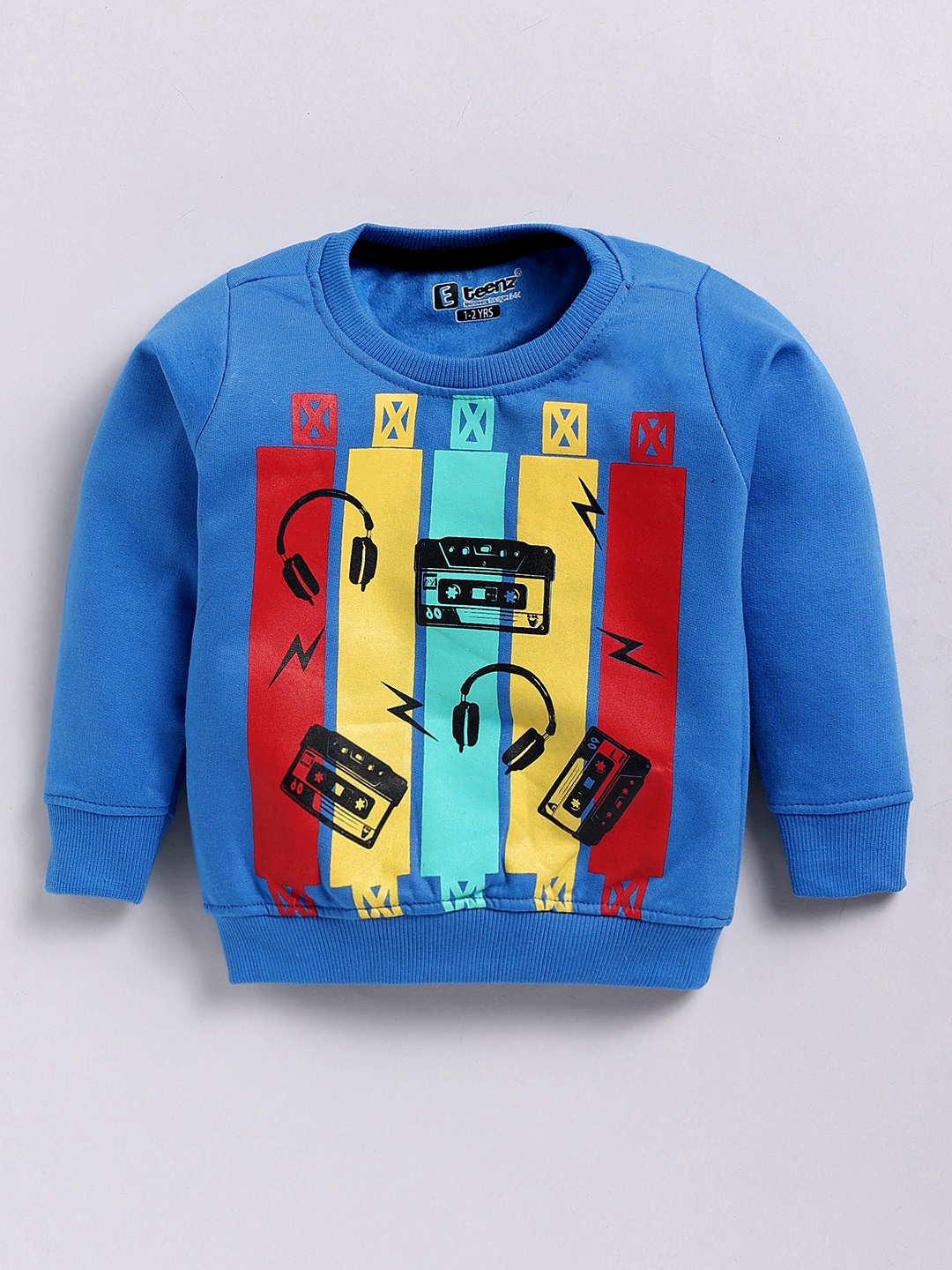

Eteenz Boys Graphic Printed Premium Cotton Sweatshirt, Blue