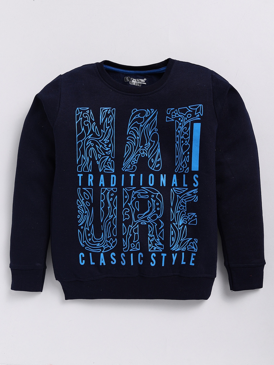 

Eteenz Boys Typography Detailed Premium Cotton Sweatshirt, Navy blue