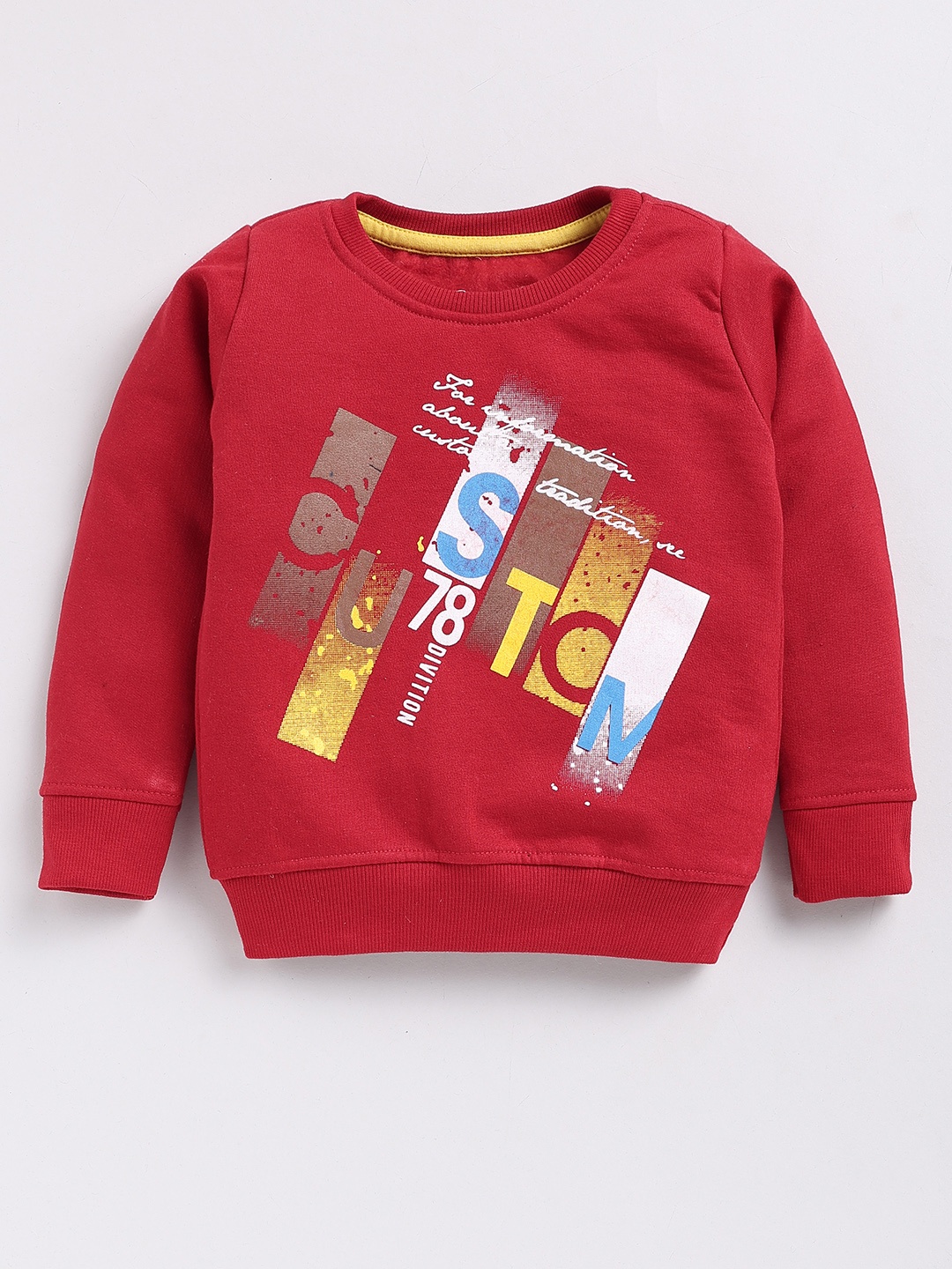 

Eteenz Boys Typography Detailed Premium Cotton Sweatshirt, Red